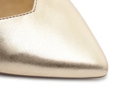 Sapatilha Slingback Tira Única Fivela Dourada