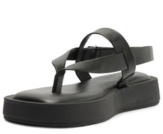 Sandália Papete de Dedo Preta Comfy