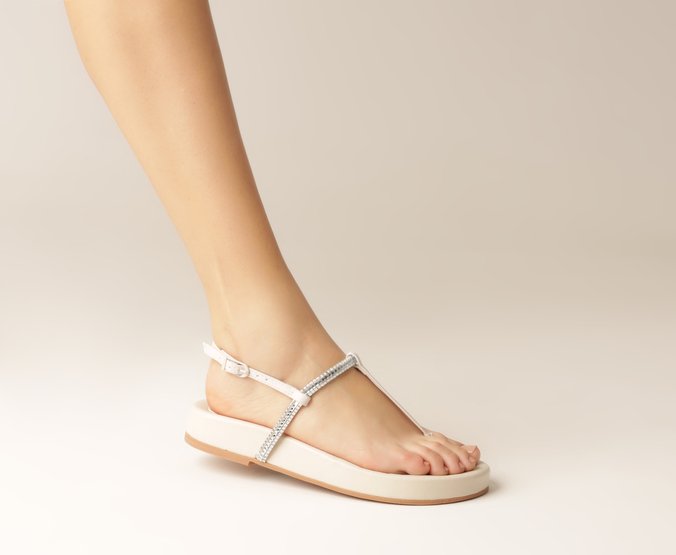 Papete Slim Tira Glam Branca