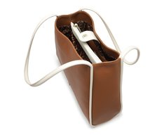 Bolsa Shopping Grande Boho Botão Marrom
