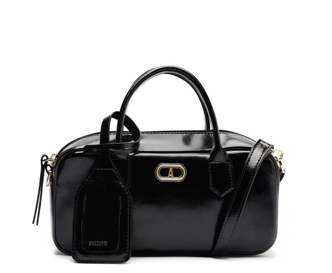 Bolsa Tote Média Bag Charm Tag Preta