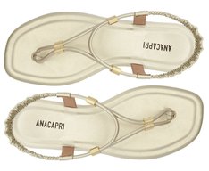 Sandália Slim Elástico Comfy Dourada