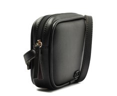 Bolsa Tiracolo Pequena Cápsula Mono Arredondada Preta