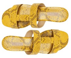 Rasteira Amarela Snake Tira Única