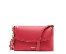 Bolsa Tiracolo Pequena Chaveiro Flor Rosa