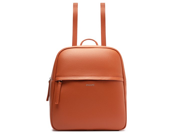 Mochila Média Zíper Básica Laranja