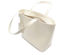 Bolsa Shopping Grande Porta-Catão Pespontado Branca