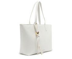 Bolsa Shopping Grande Cordão Entrelaçado Branca