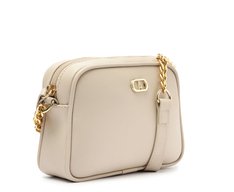 Bolsa Tiracolo Pequena Arredondada Glam Bege