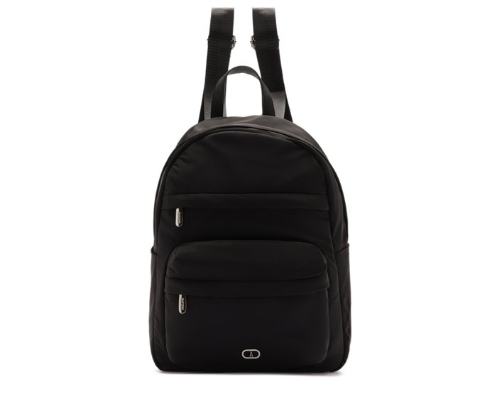 Mochila Grande Bolso Frontal Preta