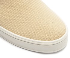 Tênis Slip On Knit Riscado Bege