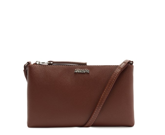 Bolsa Tiracolo Pequena Snake Marrom