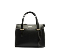 Bolsa Tote Média Pespontos Preta