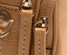 Bolsa Tiracolo Média Franjas Bege