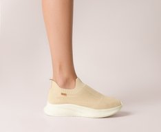 Tênis Slip on Chunky Knit Nude