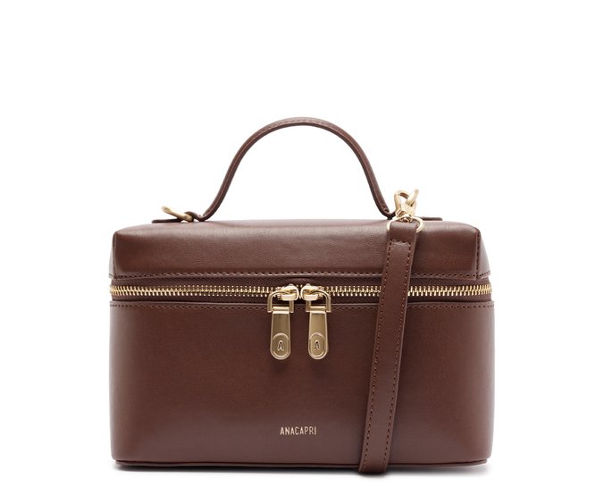Bolsa Tiracolo Estruturada Média Marrom
