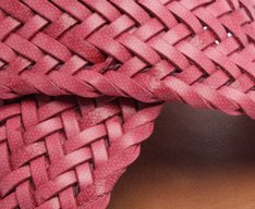 Rasteira Tiras Cruzadas Tressê Rosa