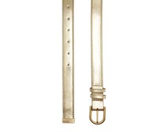 Cinto Fino Fivela Metálica Valentina Dourado