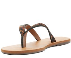 Rasteira Savage Couro Animal Print
