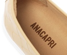 Tênis Slip On Sola Alta Liso Bege