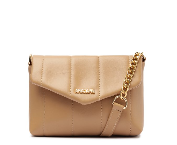Bolsa Tiracolo Pequena Matelassê Flufy Bege