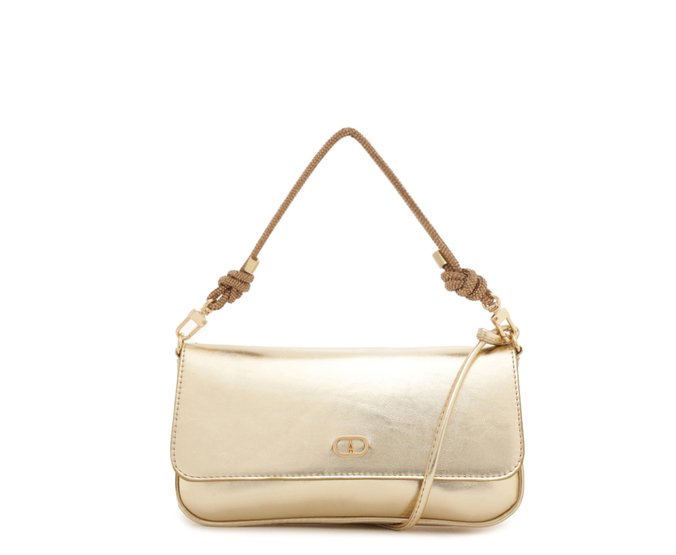 Bolsa Tiracolo Média Alça Glam Dourada