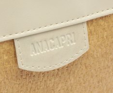 Bolsa Tiracolo Média Raffia Com Lenço Bege