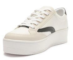 Tênis Branco Detalhes Preto Flatform