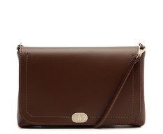 Bolsa Tiracolo Média Lisa Marrom