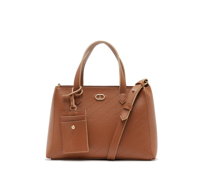 Bolsa Tote Média Porta Cartão Marrom