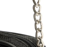 Bolsa Tiracolo Pequena Textura Glam Preta