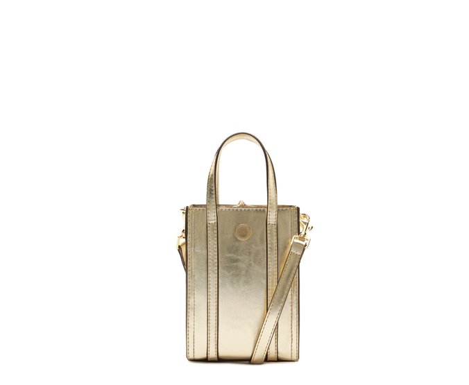 Bolsa Tiracolo Pequena Phone Dourada