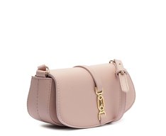 Bolsa Tiracolo Pequena Pingente Bege