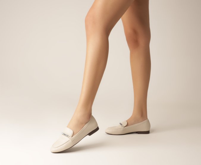 Mocassim Tira Glam Branco