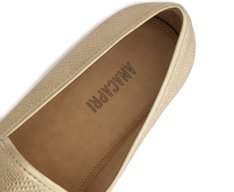 Mocassim Bridão Quadrículado Palha Dourado