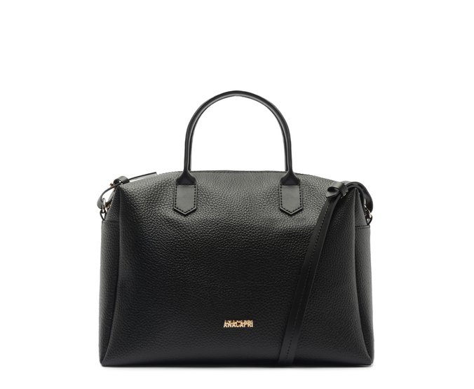 Bolsa Tote Média Arredondada Preta