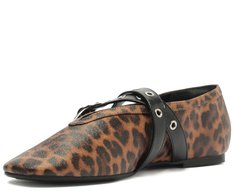 Sapatilha Tira Dupla Fivelas Megan Animal Print