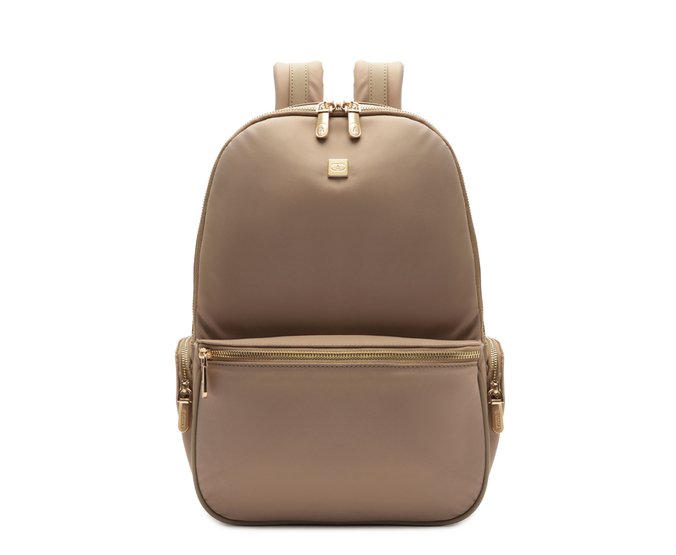 Mochila Grande Bolso Frontal Cinza