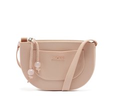 Bolsa Tiracolo Pequena Pingente Bege
