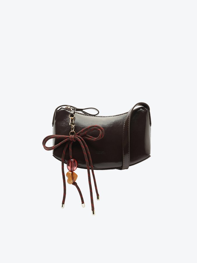 Bolsa Tiracolo Pequena Gummy Marrom