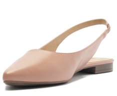 Sapatilha Slingback Bico Fino Rosa