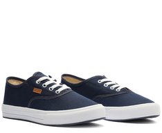 Tênis Sola Texturizada Livia Com Listra Azul Marinho