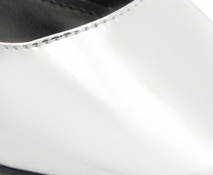 Sapatilha Slingback Basic Salto Bloco Prata