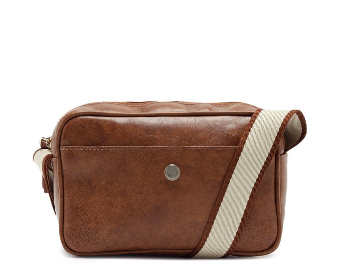 Bolsa Tiracolo Pequena Duetto Marrom