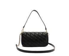 Bolsa Tiracolo Média Matelassê Triangular Preta