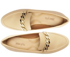 Mocassim Corrente Minimal Bege
