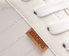 Tênis Flatform Branco Listra Bege