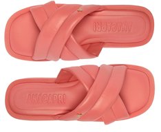 Sandália Papete Tiras Cruzadas Rosa | Anacapri