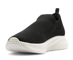 Tênis Slip On Sporty Knit Preto