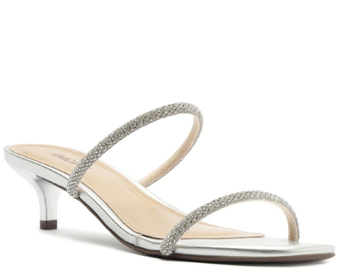 Tamanco Tiras Glam Prateado